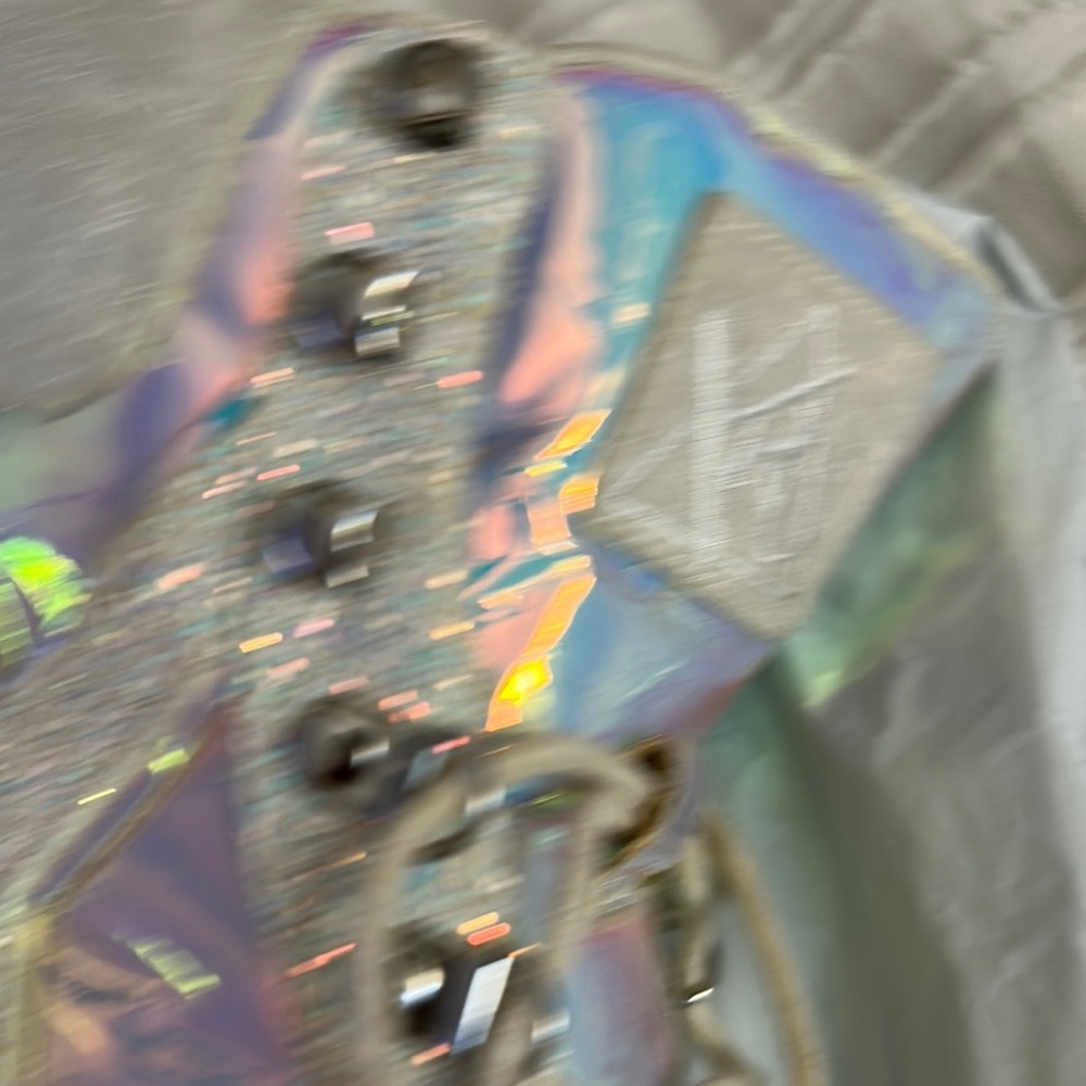 Dolls Kill Holographic Glitter Platform Sneakers - Picture 3 of 6